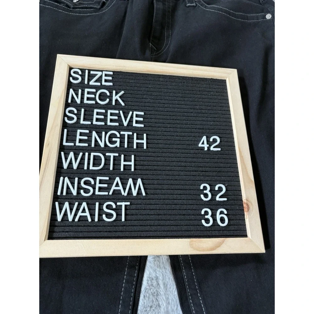 True Religon Ricky Mens Jean Denim‎ Size 36x32  black new relaxed straight